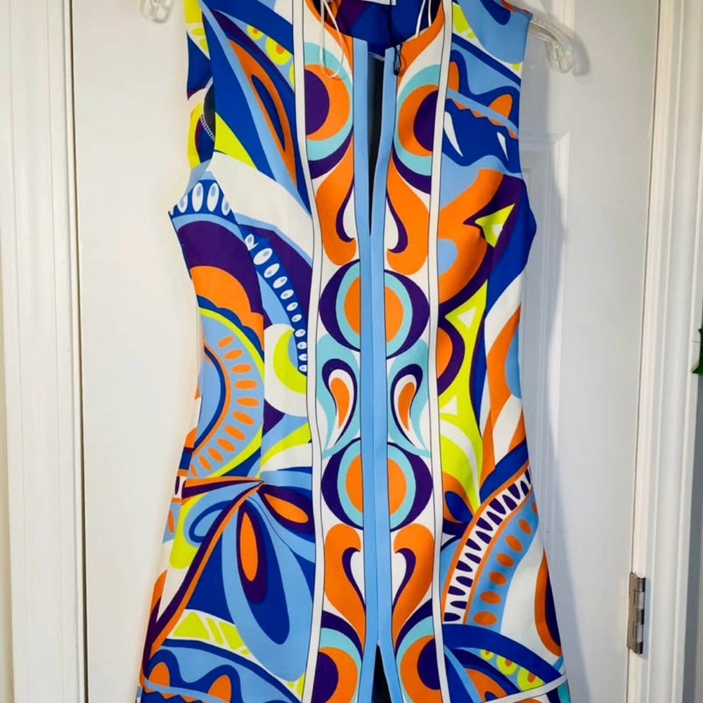 Zara Multicolor Abstract Print Dress